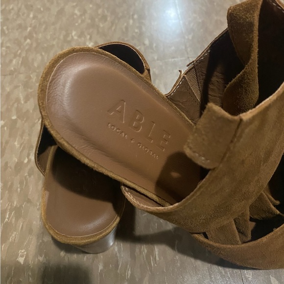 Able Suede Ankle Wrap Wedge - Picture 4 of 6